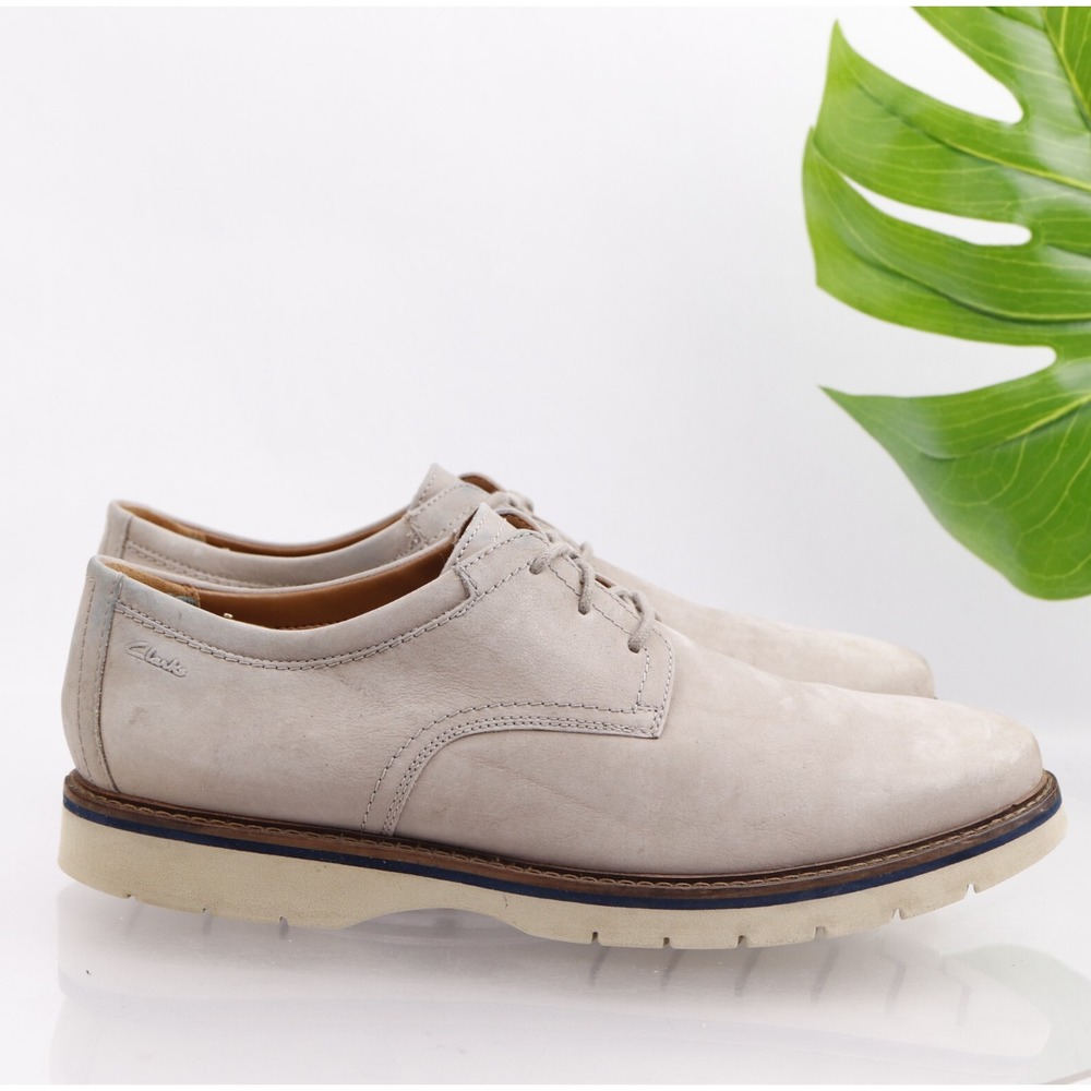 Clarks Shoes Mens Bayhill Size 11 M Beige Nubuck Bucks Casual Comfort Sneakers